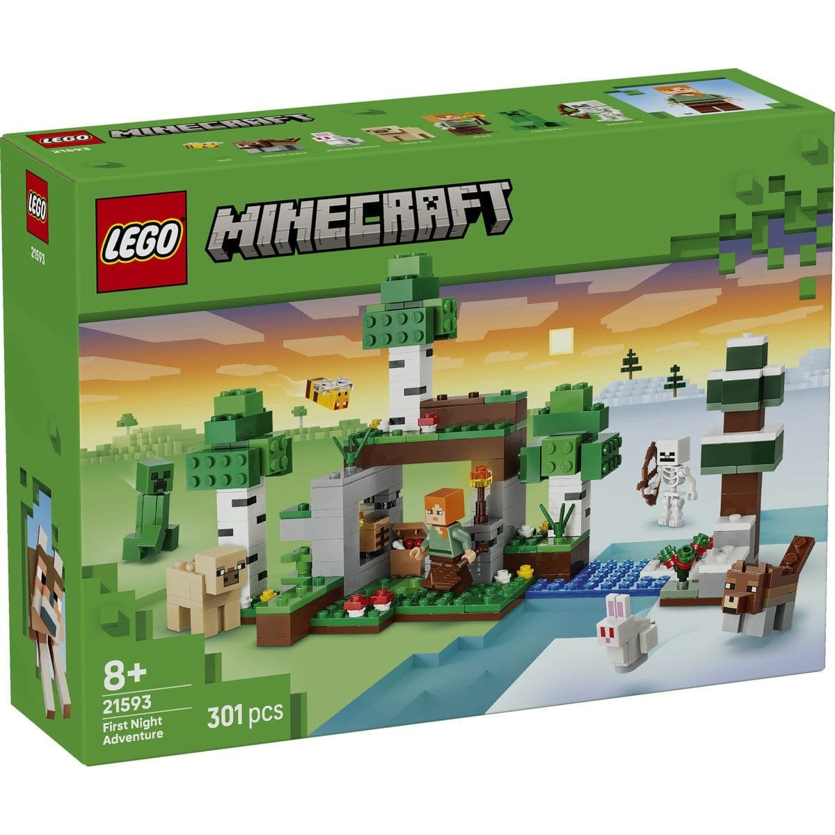 1 LEGO MINECRAFT PRIMA AVENTURA PE TIMP DE NOAPTE 21593 - imagine 1