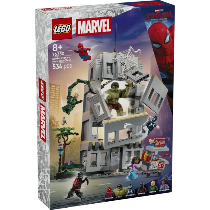 LEGO MARVEL SPIDERMAN CONFRUNTAREA MEMORABILA DINTRE OMUL PAIANJEN SI HULK 76350 - imagine 8