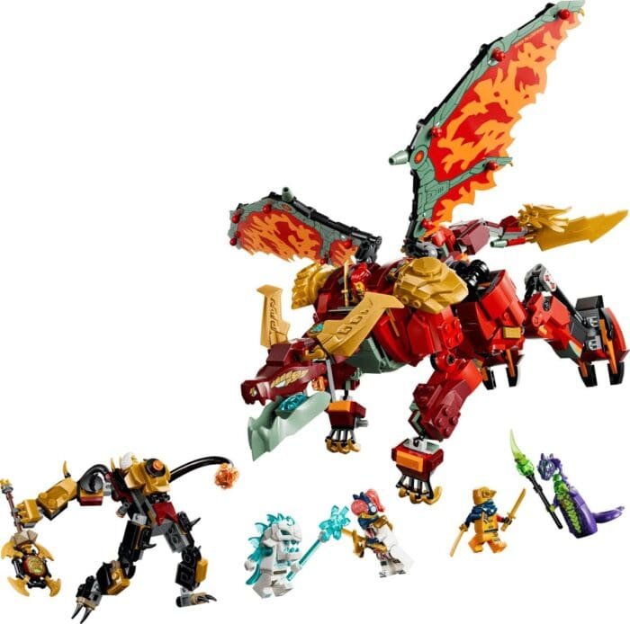 LEGO NINJAGO ROBOTUL DRAGON TRANSFORMATOR AL LUI WYLDFYRE 71868 - imagine 3