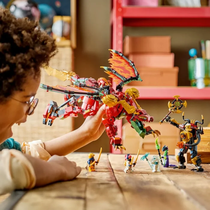 LEGO NINJAGO ROBOTUL DRAGON TRANSFORMATOR AL LUI WYLDFYRE 71868 - imagine 12