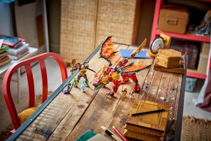 LEGO NINJAGO ROBOTUL DRAGON TRANSFORMATOR AL LUI WYLDFYRE 71868 - imagine 8