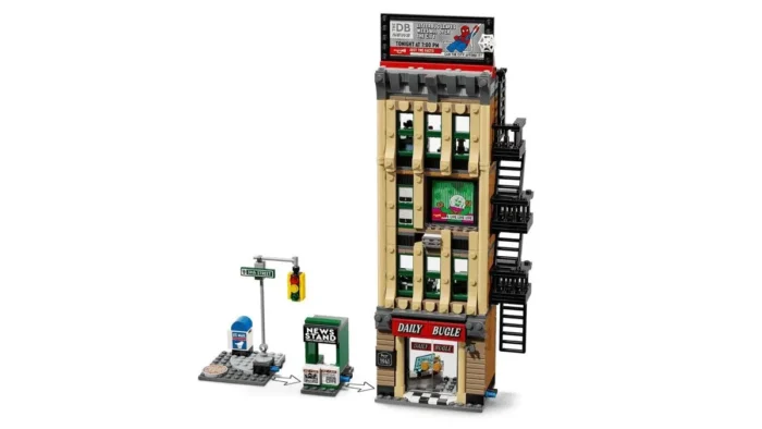 LEGO MARVEL OMUL PAIANJEN VS MYSTERIO DAILY BUGLE 76342 - imagine 17