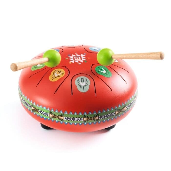 Instrument muzical Toba metalica rosie, Djeco - imagine 2