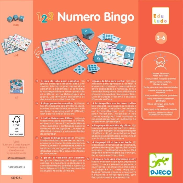 Joc educativ Numero Bingo, Djeco - imagine 2