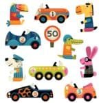 Planse cu abtibilduri repozitionabile Vehicule, Djeco - imagine 2