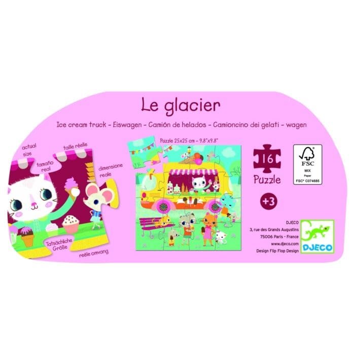 Puzzle Masina de inghetata, Djeco - imagine 4