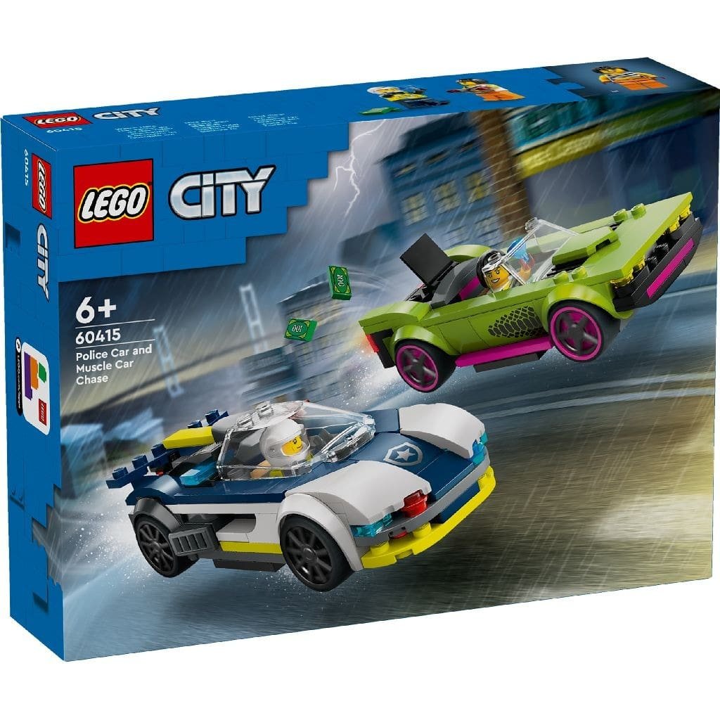 1 LEGO CITY URMARIRE CU MASINA DE POLITIE SI MASINA PUTERNICA 60415 - imagine 1