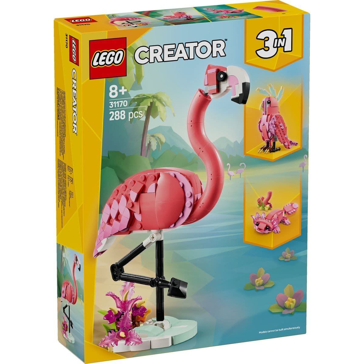 1 LEGO CREATOR ANIMALE SALBATICE FLAMINGO ROZ 31170 - imagine 1