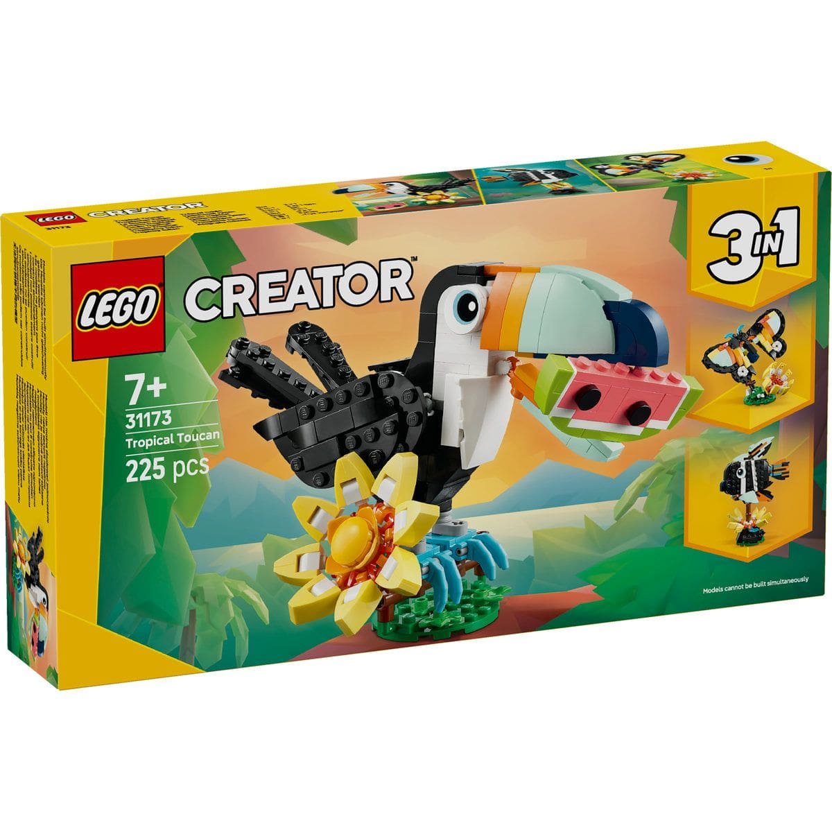 1 LEGO CREATOR ANIMALE SALBATICE TUCAN TROPICAL 31173 - imagine 1