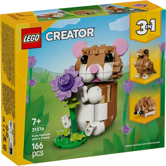 LEGO CREATOR HAMSTER ADORABIL CU O FLOARE 31376 - imagine 9