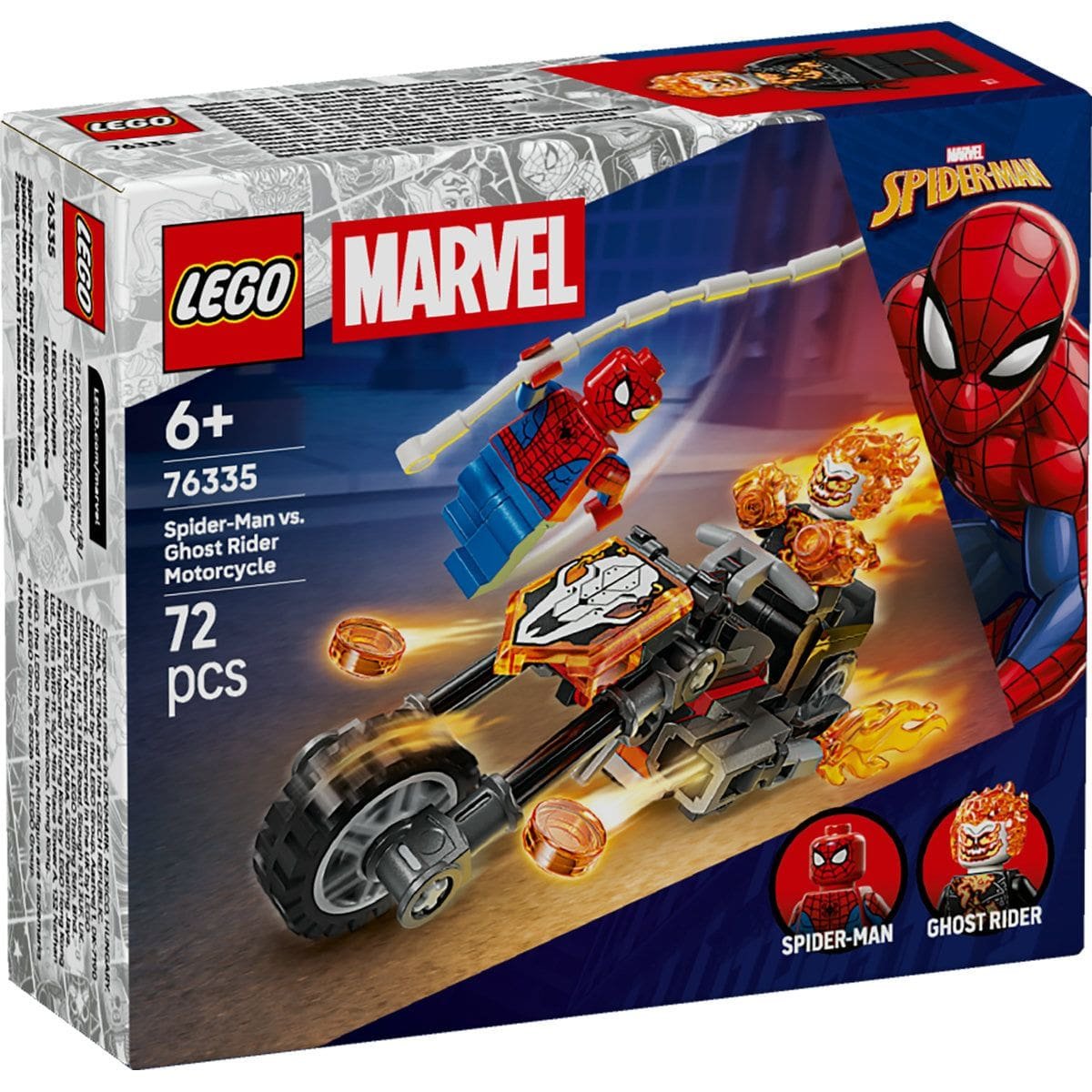 1 LEGO MARVEL OMUL PAIANJEN VS CALARETUL FANTOMA PE MOTOCICLETA 76335 - imagine 1