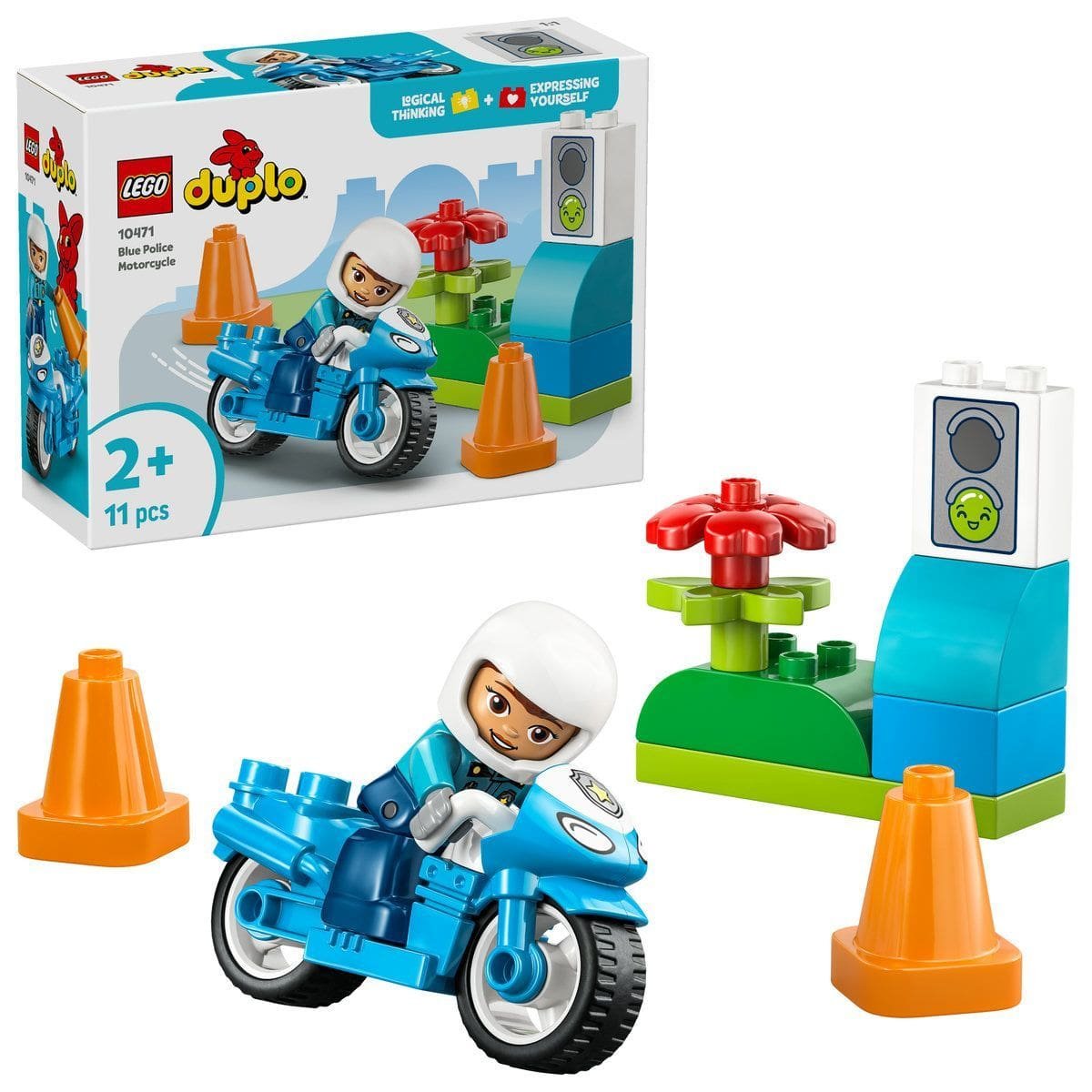 10_LEGO10471 LEGO DUPLO MOTOCICLETA ALBASTRA DE POLITIE 10471 - imagine 1