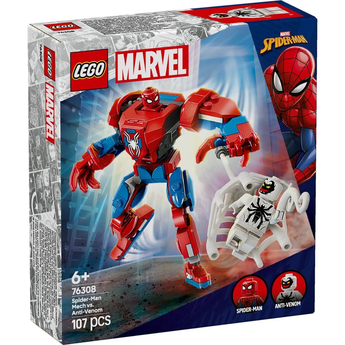 1_LEGO76308 LEGO SUPER HEROES ROBOTUL OMUL PAIANJEN VS. ANTI-VENOM 76308 - imagine 1