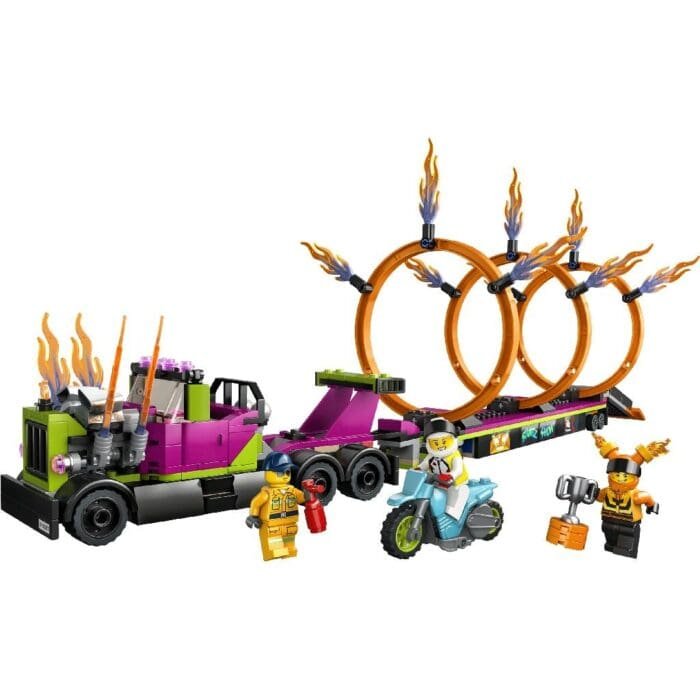 LEGO CITY CAMION DE CASCADORIE SI PROVOCAREA CERCURILOR DE FOC 60357 - imagine 2