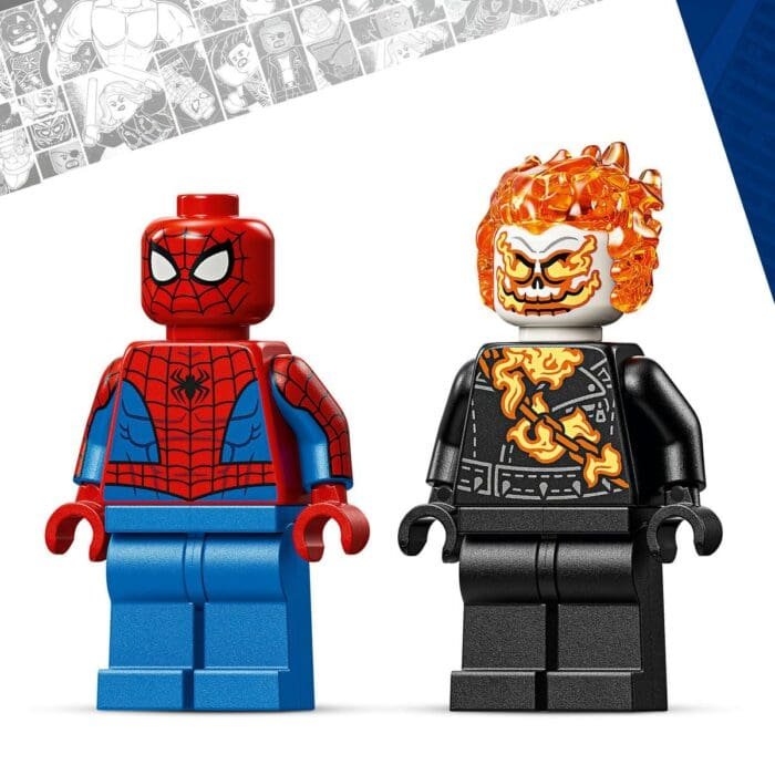 LEGO MARVEL OMUL PAIANJEN VS CALARETUL FANTOMA PE MOTOCICLETA 76335 - imagine 2