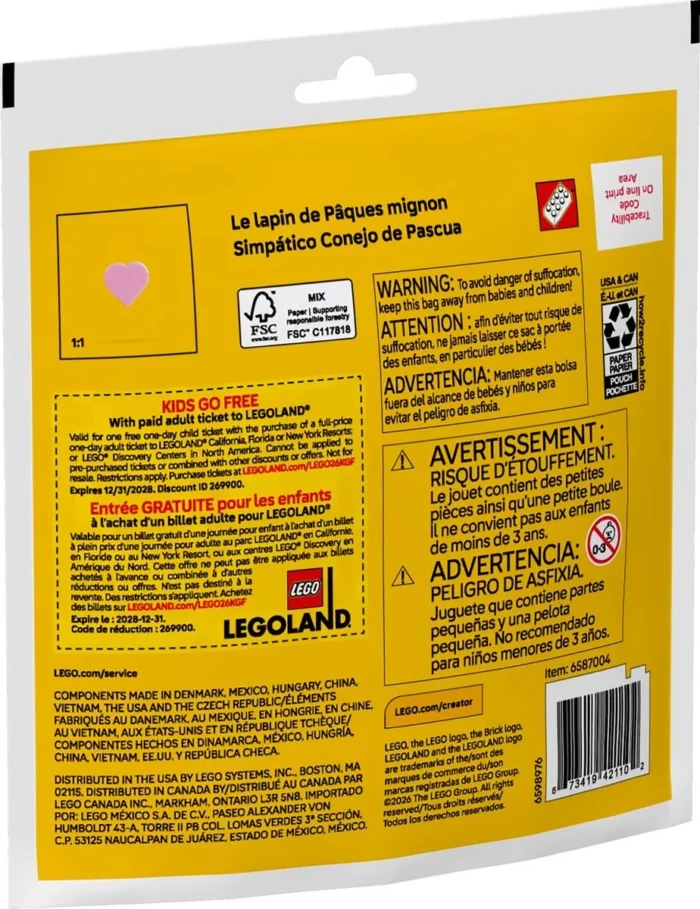 LEGO CREATOR IEPURAS DRAGALAS DE PASTE 30716 - imagine 6