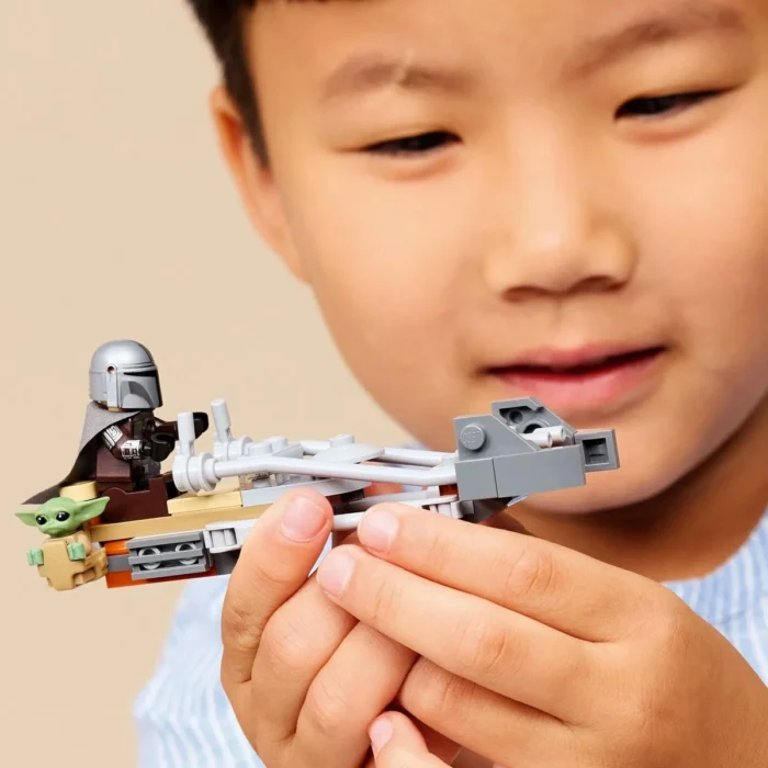 LEGO STAR WARS MOTOCICLETA RAPIDA A LUI MANDALORIAN SI GROGU 75436 - imagine 12