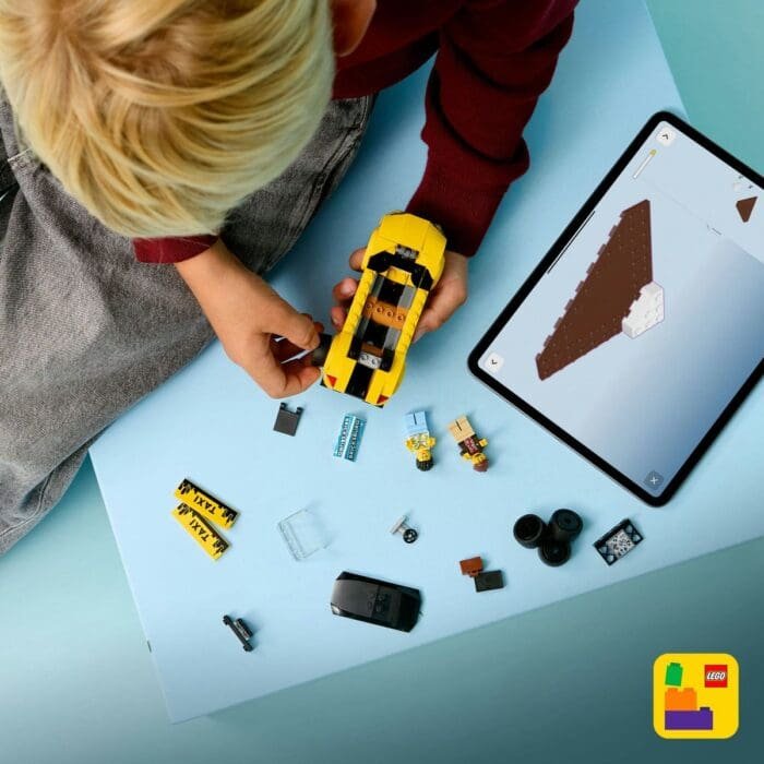 LEGO CITY TAXI GALBEN 60487 - imagine 4