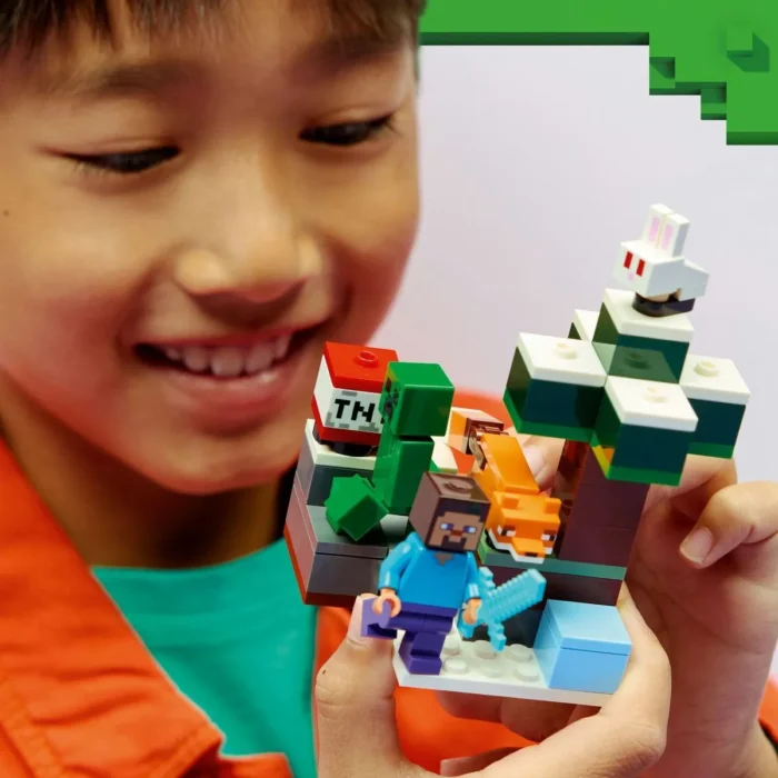 LEGO MINECRAFT AVENTURA DIN TAIGA A LUI STEVE 21583 - imagine 13