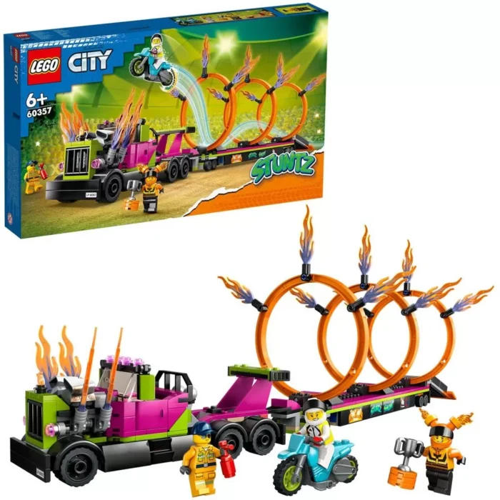 LEGO CITY CAMION DE CASCADORIE SI PROVOCAREA CERCURILOR DE FOC 60357 - imagine 11