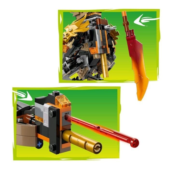 LEGO NINJAGO ROBOTUL DE MISIUNE AL LUI COLE SI DRAGONUL ZANE 71854 - imagine 6