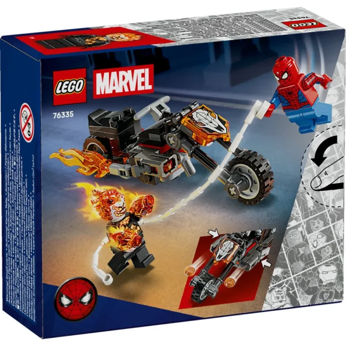 LEGO MARVEL OMUL PAIANJEN VS CALARETUL FANTOMA PE MOTOCICLETA 76335 - imagine 13