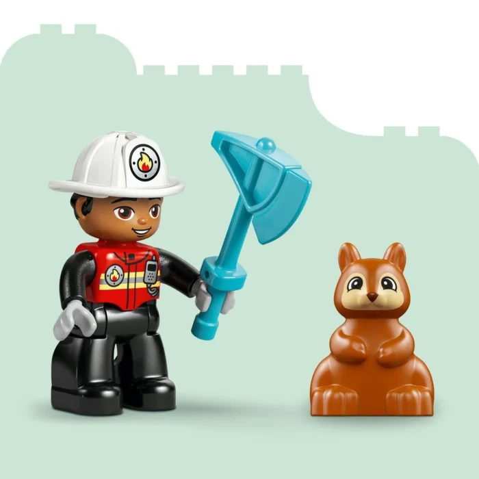LEGO DUPLO CAMION DE POMPIERI CU FURTUN SI POMPIER 10473 - imagine 15