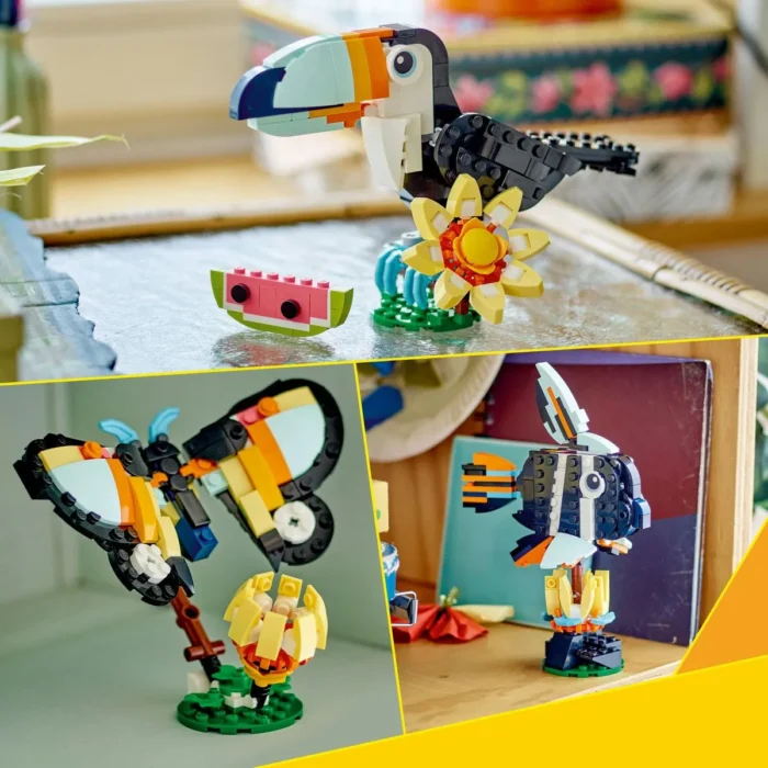 LEGO CREATOR ANIMALE SALBATICE TUCAN TROPICAL 31173 - imagine 16