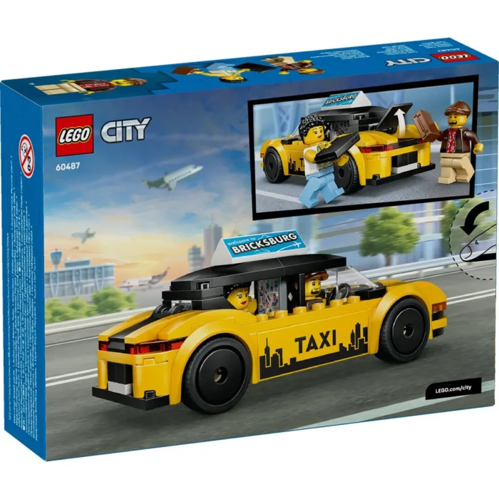 LEGO CITY TAXI GALBEN 60487 - imagine 15