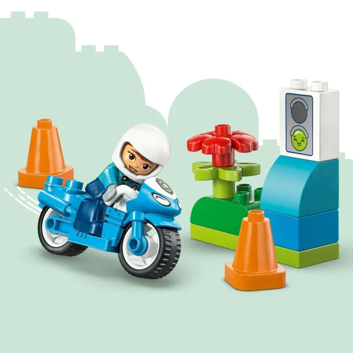 LEGO DUPLO MOTOCICLETA ALBASTRA DE POLITIE 10471 - imagine 16