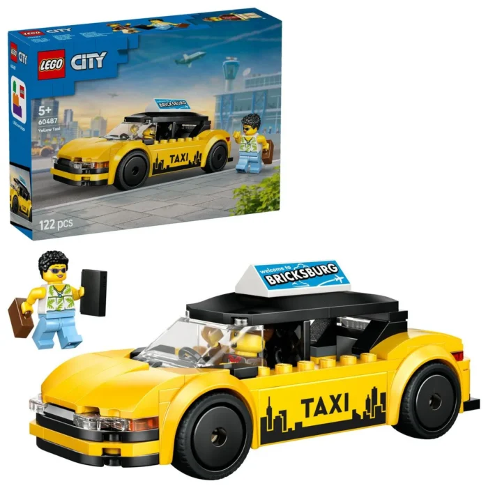 LEGO CITY TAXI GALBEN 60487 - imagine 16