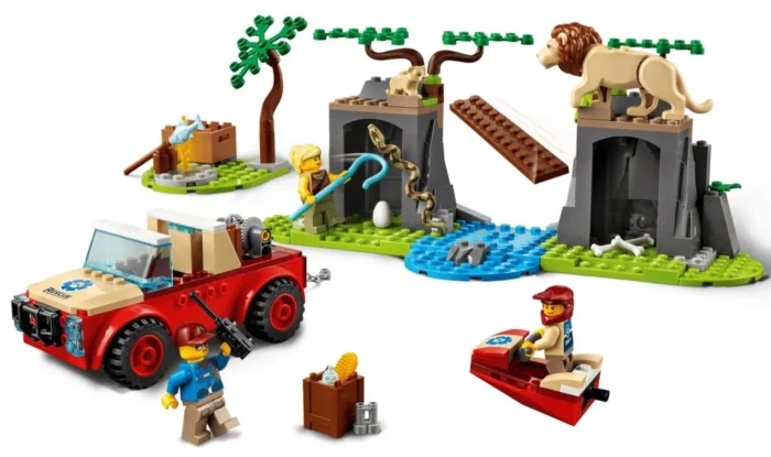 LEGO CITY MASINA DE TEREN PENTRU SALVAREA ANIMALELOR SALBATICE 60301 - imagine 17