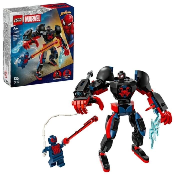 LEGO MARVEL ROBOTUL LUI MILES MORALES VS OMUL PAIANJEN 2099 76337 - imagine 8