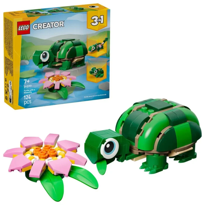 LEGO CREATOR BROASCA TESTOASA CU O FLOARE DE NUFAR 31377 - imagine 18