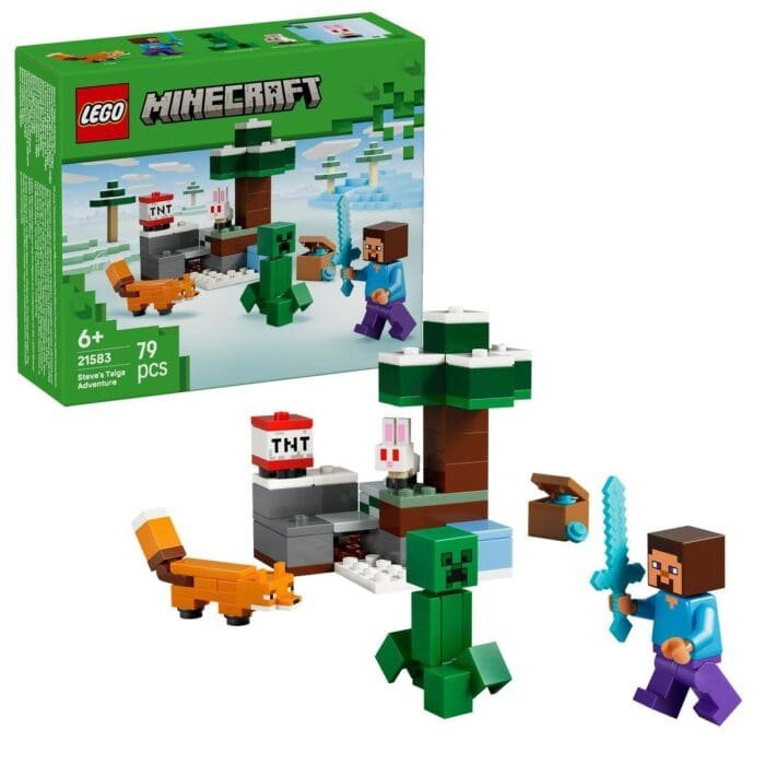 LEGO MINECRAFT AVENTURA DIN TAIGA A LUI STEVE 21583 - imagine 9
