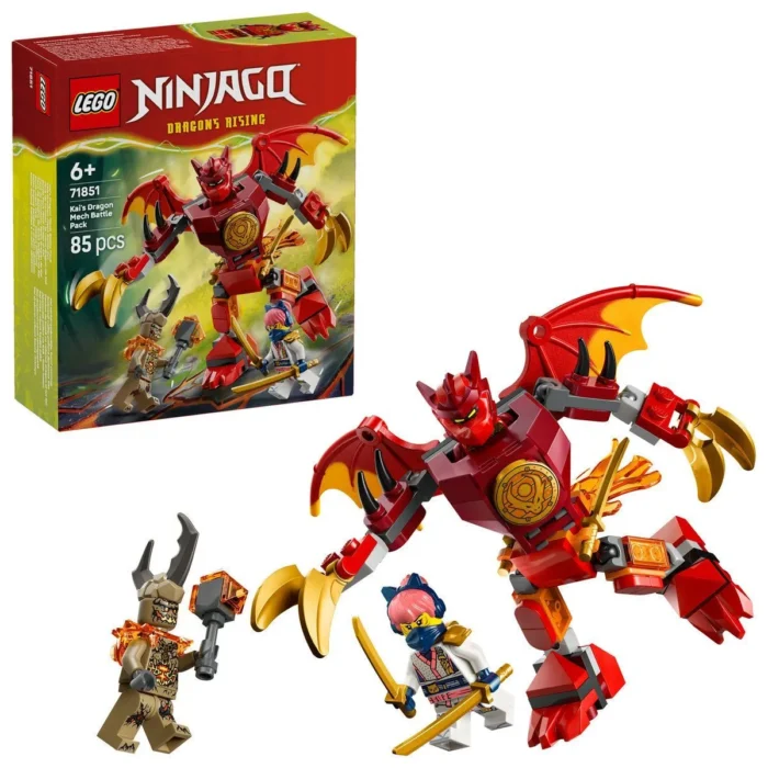 LEGO NINJAGO PACHET DE LUPTA CU ROBOTUL DRAGON AL LUI KAI 71851 - imagine 18