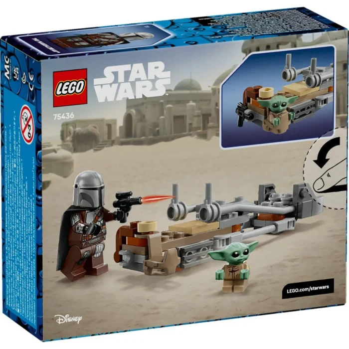 LEGO STAR WARS MOTOCICLETA RAPIDA A LUI MANDALORIAN SI GROGU 75436 - imagine 18