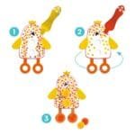 Set creativ de colorat cu pompoane si buline, Djeco - imagine 2