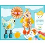 Set creativ de colorat cu pompoane si buline, Djeco - imagine 4